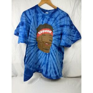 Colortone Saquon Barkley Tie Dye Graphic T-Shirt Mens 2XL Blue‎ Football Tee